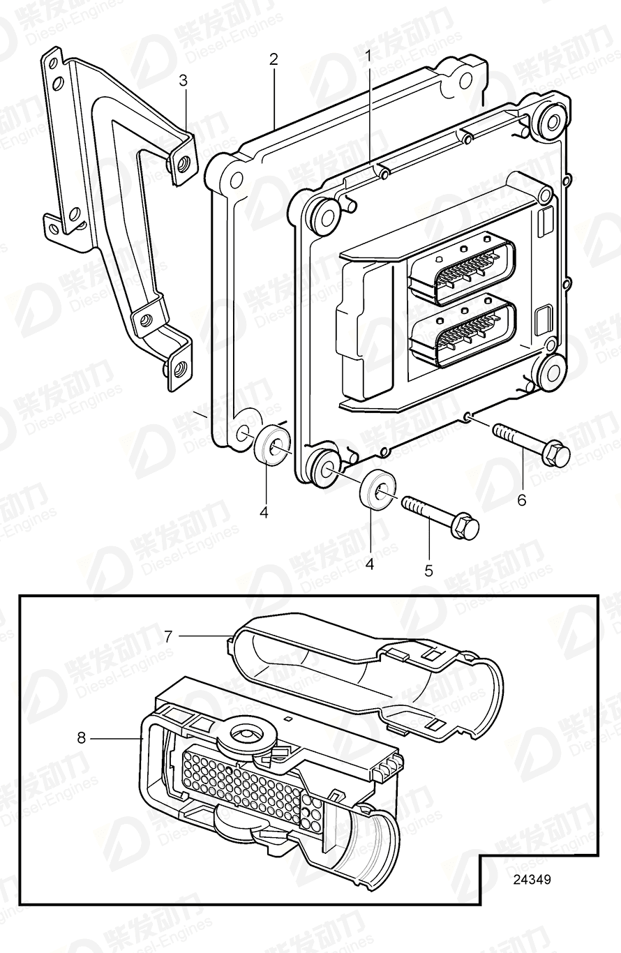 VOLVO Bracket 20861089 Drawing